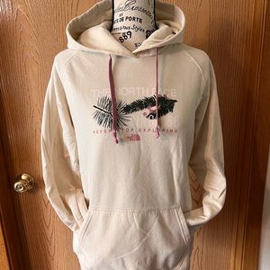 Women’s The North Face Hooded Sweatshirt Cream Colored Size LG